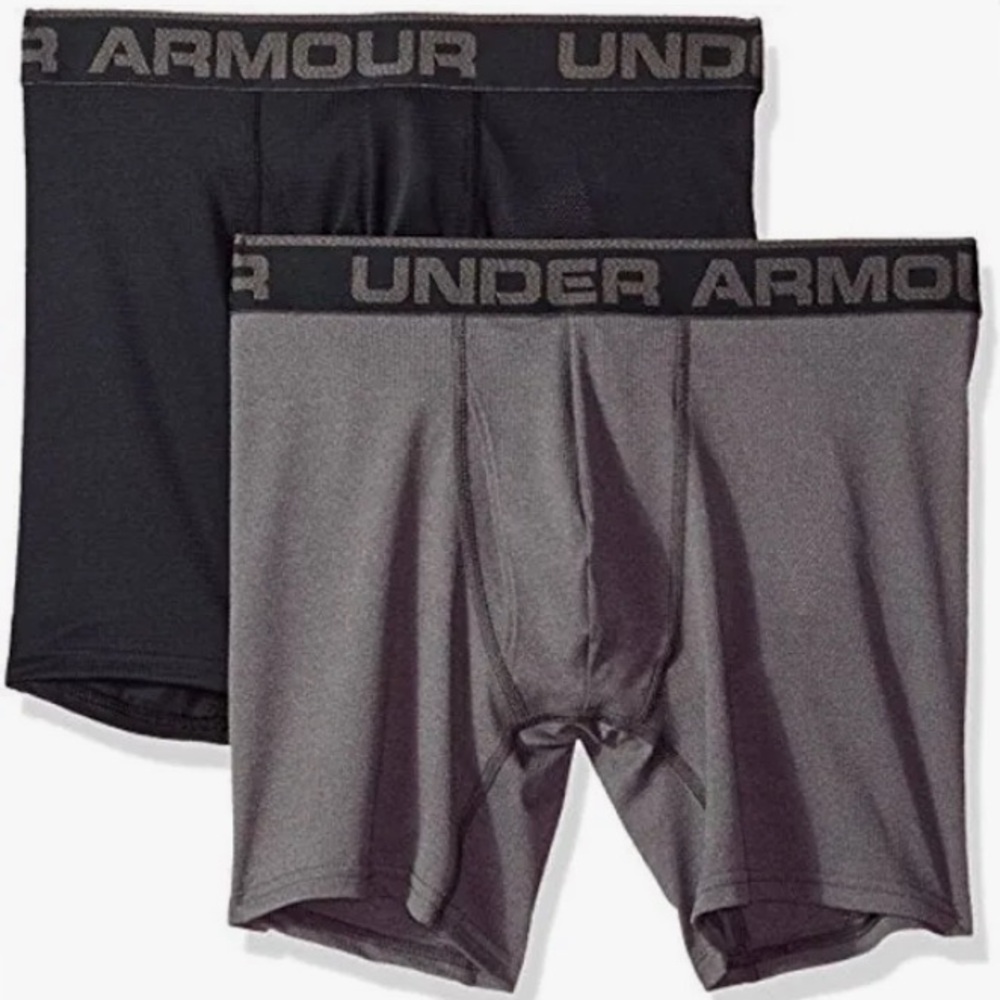 UNDER ARMOUR UA Original 6” Boxerjock Boxer Brief - 2 pack (Navy/Gray)